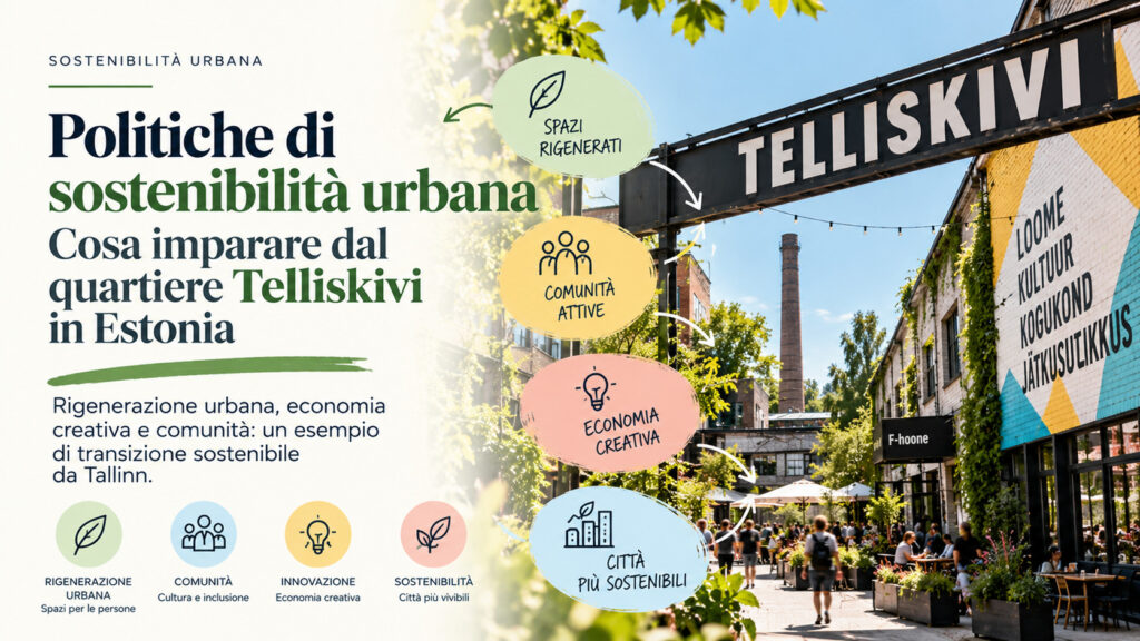 Politiche di sostenibilità urbana: cosa imparare dal quartiere Telliskivi in Estonia