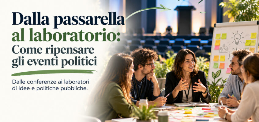 Dalla passarella al laboratorio: come ripensare gli eventi politici
