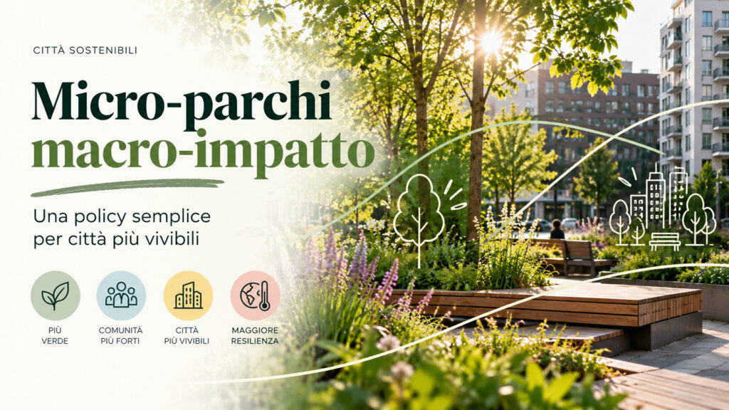 Micro-parchi, macro-impatto: una policy semplice per città più vivibili